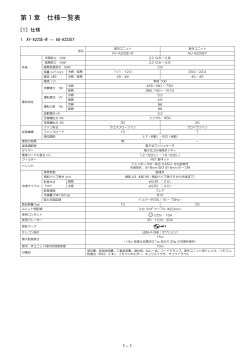 第 1 章 仕様一覧表