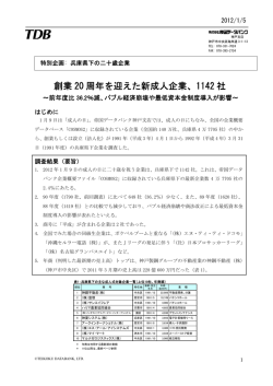 資料（PDF 226KB） - 帝国データバンク