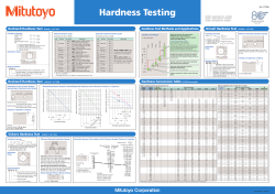 Hardness Conversion Table Rockwell Hardness Test  - Mitutoyo