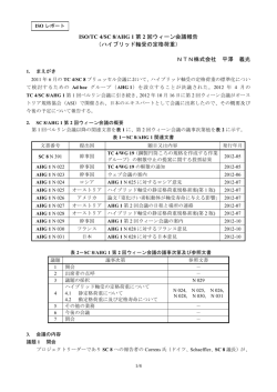 ISO/TC 4/SC 8/AHG 1 第 2 回ウィーン会議報告 （ハイブリッド軸受の