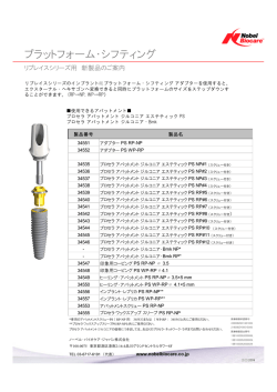 リプレイスシリーズ用 プラットフォーム・シフティング 発売のお知らせ