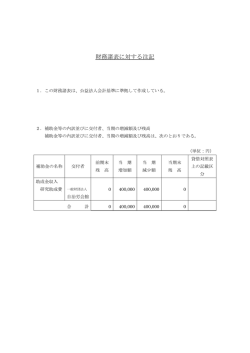 財務諸表に対する注記 (98KB)