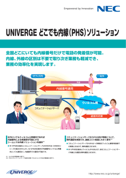 UNIVERGE どこでも内線（PHS）ソリューション - 日本電気