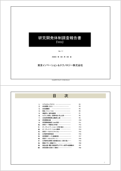 電気メーカー研究開発体制調査報告書 - 東京ITC