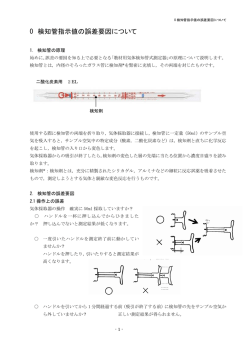 0 検知管指示値の誤差要因について - ガステック
