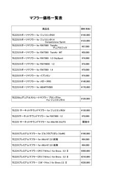 マフラー価格一覧表