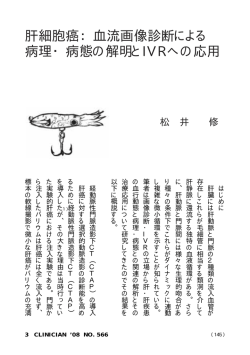 肝細胞癌：血流画像診断による 病理・病態の解明とIVR  - e-CLINICIAN