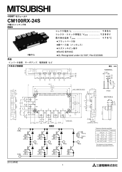 第6世代IGBTモジュール Sシリーズ NXタイプ CM100RX-24S - 三菱電機