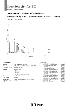Detected by Pre-Column Method with DNPH - GL Sciences