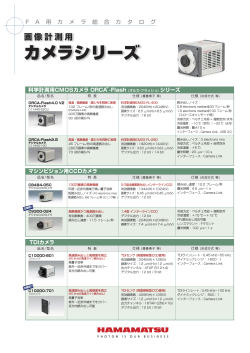 FA用カメラ総合カタログ 画像計測用カメラシリーズ