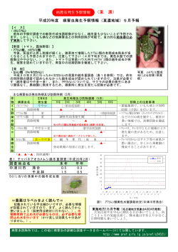 病害虫発生予察情報5月予報 (PDF:224KB)