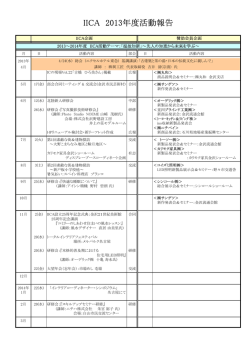 IICA 2013年度活動報告
