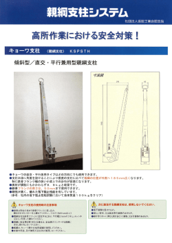 親綱支柱システム（鋼製） カタログ（PDF） - キョーワ株式会社