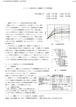 ケーソン中詰め材への製鋼スラグ利用検討 - 土木学会