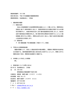 補助事業番号 19-2-308 補助事業名 平成 19 年度機器の  - Ring Ring
