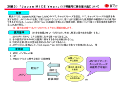 【別紙3】「Japan MICE Year」ロゴ等使用に係る届け出について
