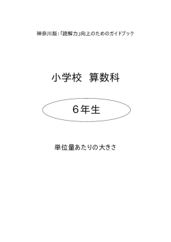 単位量あたりの大きさ
