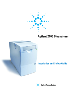 Agilent 2100 Bioanalyzer Installation and Safety Guide