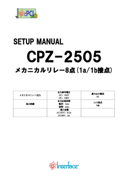 CPZ-2505 - インタフェース