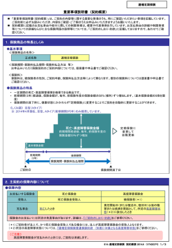 重要事項説明書（契約概要） - AIG富士生命
