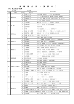 業種区分表 [263KB pdfファイル]