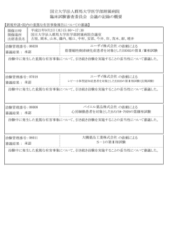 国立大学法人群馬大学医学部附属病院 臨床試験審査委員会 会議の