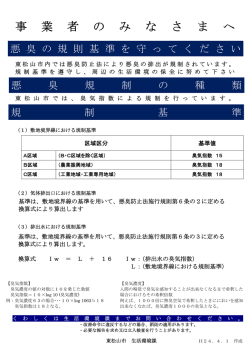 （臭気指数規制）パンフレット（PDF：93KB） - 東松山市