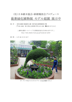 最新緑化植物展 モデル庭園 展示中 - 日本植木協会