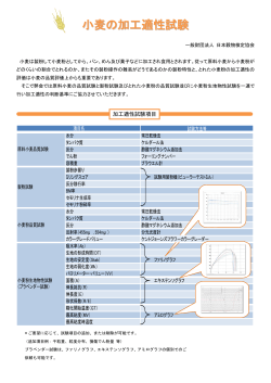 小麦の加工適性試験を開始しました。 - 日本穀物検定協会