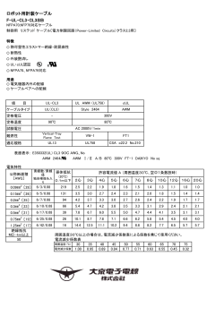 ロボット用計装ケーブル F-UL-CL3・CL3SB