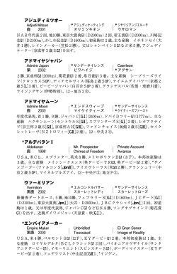 Page 1 アジュディミツオー Adjudi Mitsuo 鹿 2001 ＊アジュディケー