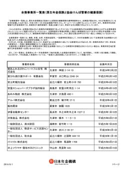 全喪事業所一覧表（厚生年金保険と協会けんぽ管掌の  - 日本年金機構