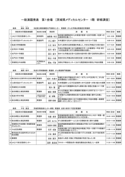 一般演題発表 第1会場 [茨城県メディカルセンター 1階 研修講堂]