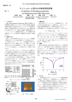 マッシュルーム型EBGの吸収特性評価 B－1 Evaluation of  - ieice