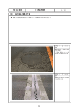 1 / 15 その他の損傷 ⑭ 路面の凹凸 (Ⅰ) 一般的性状・損傷の特徴