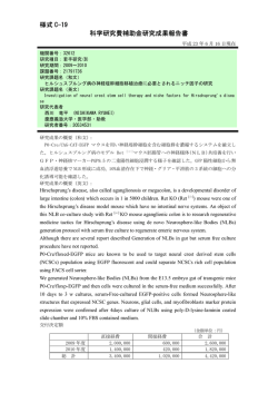 様式 C-19 科学研究費補助金研究成果報告書 - 慶應義塾大学学術情報
