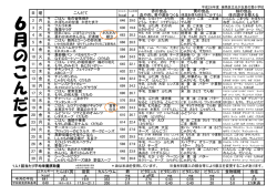 H26 給食こんだて 6月