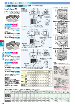 三菱換気扇カタログ219ページ（PDF） - 低価格販売専門店