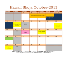 Hawaii Shoja October-2013