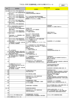 「子ども・子育て支援新制度」に向けた作業スケジュール 資料7 - 東広島市