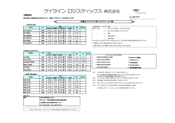 （10月・11月）《横浜－アジア危険品》 - K Line Logistics