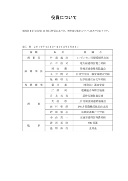 2010年度役員