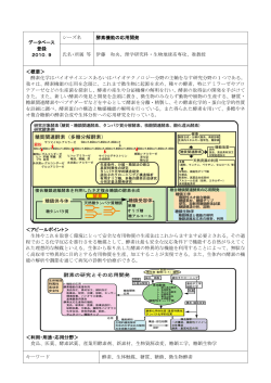 データベース 登録 2010．9 シーズ名 酵素機能の応用  - 大阪市立大学