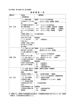 講師一覧表 - 株式会社ロマン倶楽部