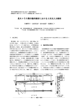 長大トラス橋の動的解析における3次元入力解析