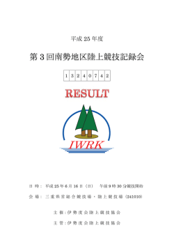 IW WRK RK - IWRK伊勢度会陸上競技協会