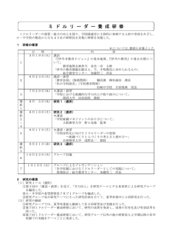 ミドルリーダー養成研修 - 伊丹市立総合教育センター