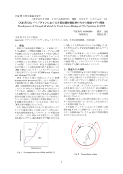 1 CCS 用 CO 2 パイプラインにおけるき裂伝播制御設計  - 粟飯原研究室