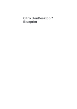 Citrix XenDesktop 7 Blueprint