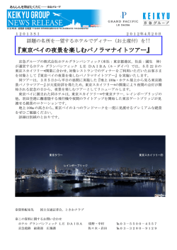 東京ベイの夜景を楽しむパノラマナイトツアー しむパノラマナイトツアー